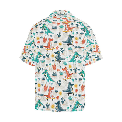 Cute Crocodile Pattern Mens All Over Print Hawaiian Shirt