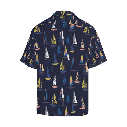 Sailing Ships Pattern Print Design A Hawaiian Shirt