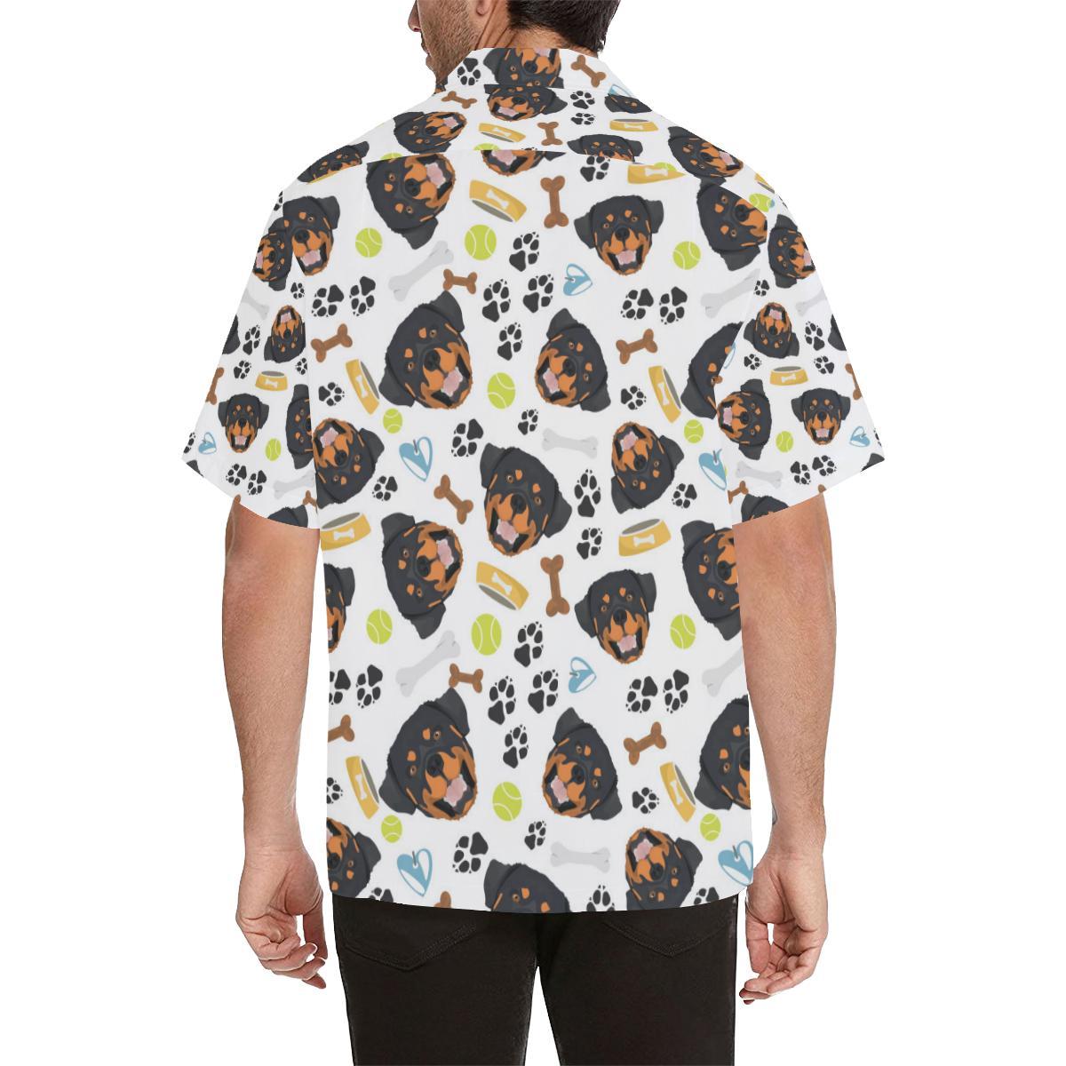 Rottweiler Pattern Print Design A Hawaiian Shirt