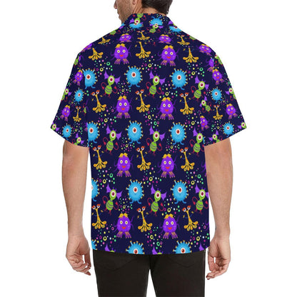 Alien Pattern Print Design 01 Mens All Over Hawaiian Shirt