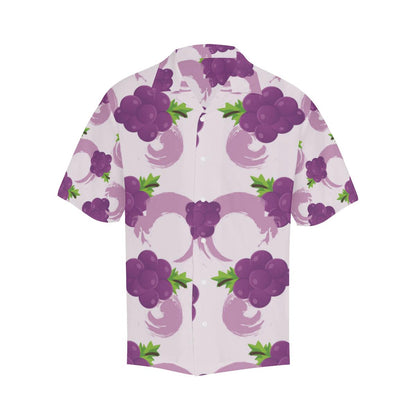 Cute Grape Pattern Mens All Over Print Hawaiian Shirt