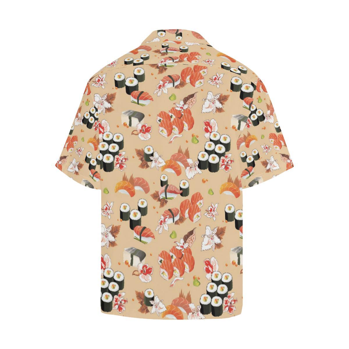 Sushi Pattern Mens All Over Print Hawaiian Shirt