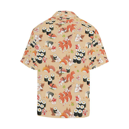 Sushi Pattern Mens All Over Print Hawaiian Shirt