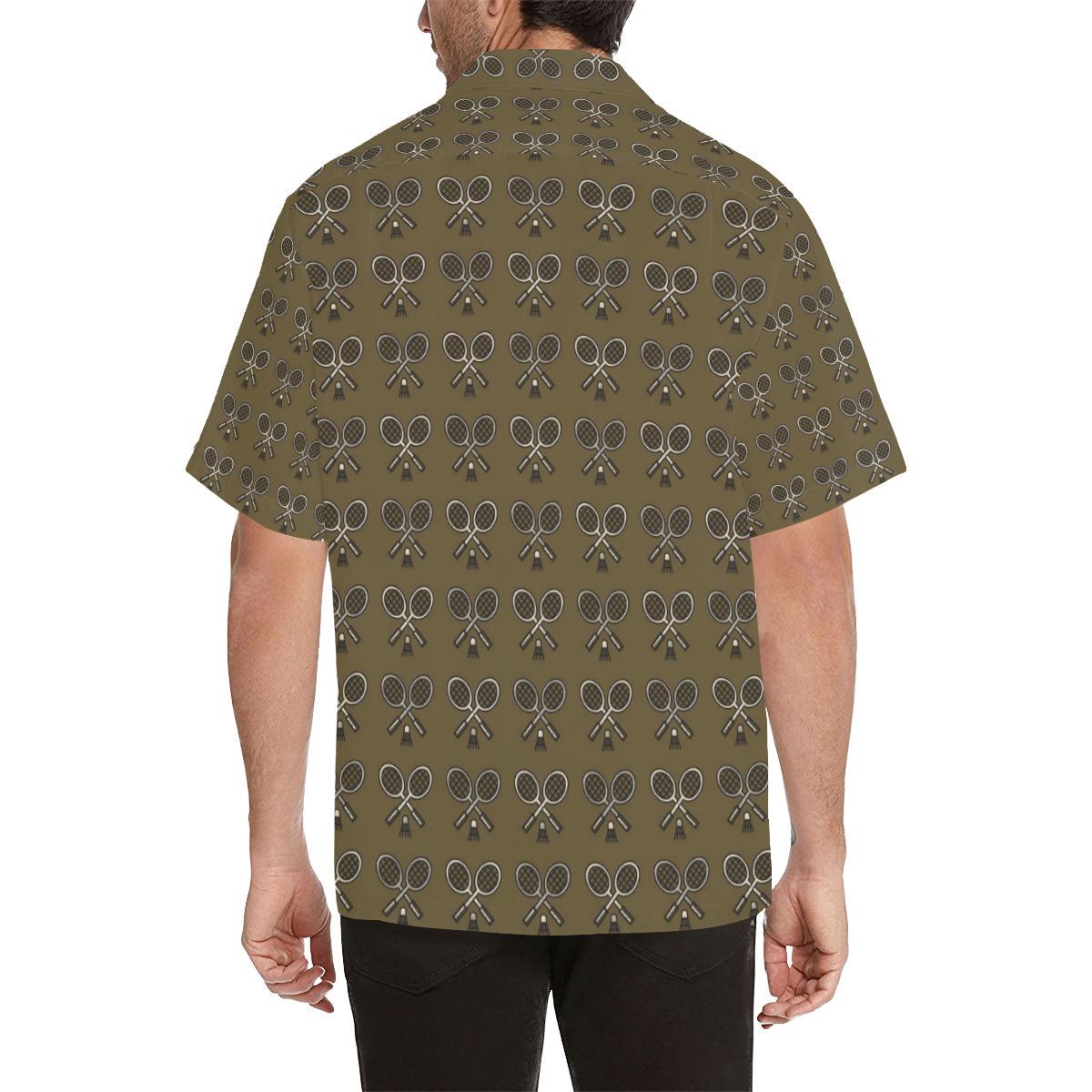 Badminton Pattern Print Design Hawaiian Shirt