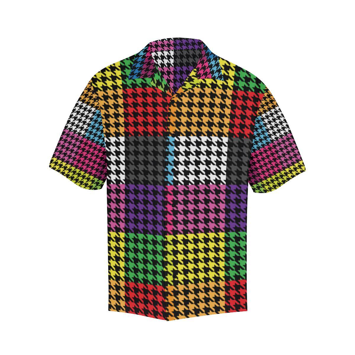 Houndstooth Colorful Pattern Print Design Hawaiian Shirt