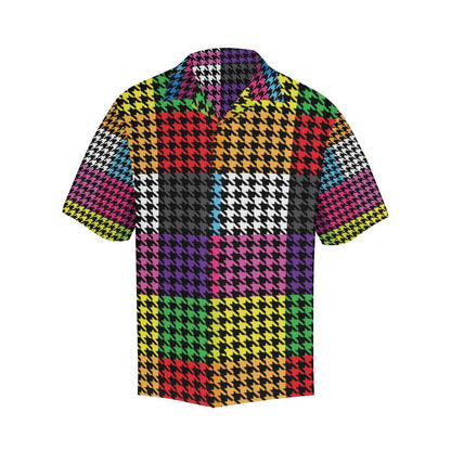 Houndstooth Colorful Pattern Print Design Hawaiian Shirt