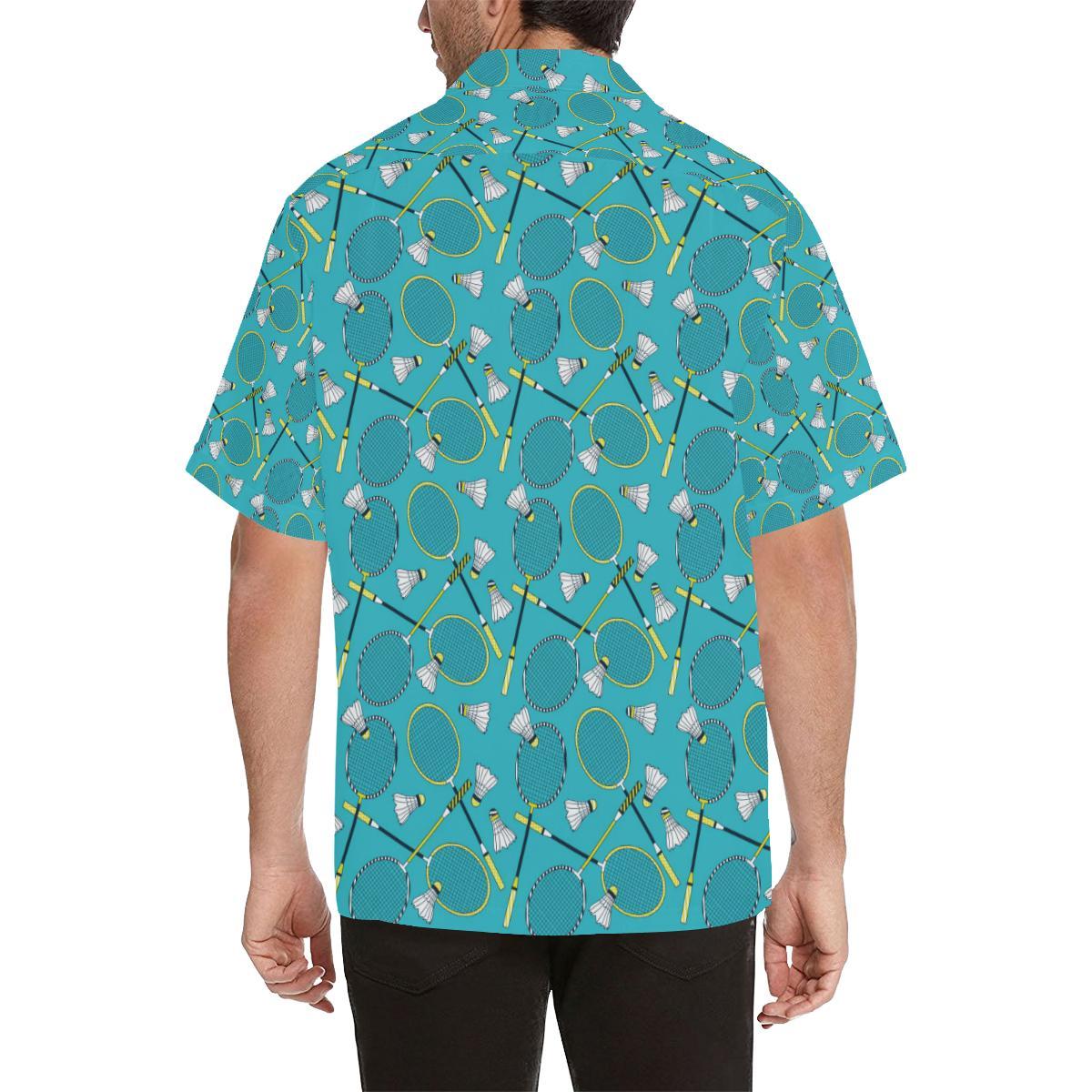 Badminton Pattern Print Design Hawaiian Shirt