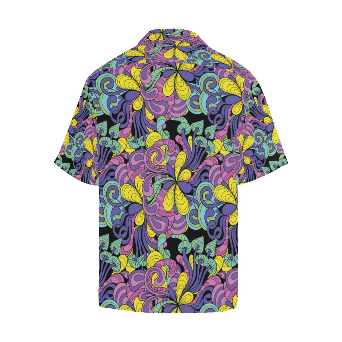 Psychedelic Pattern Print Design A Hawaiian Shirt