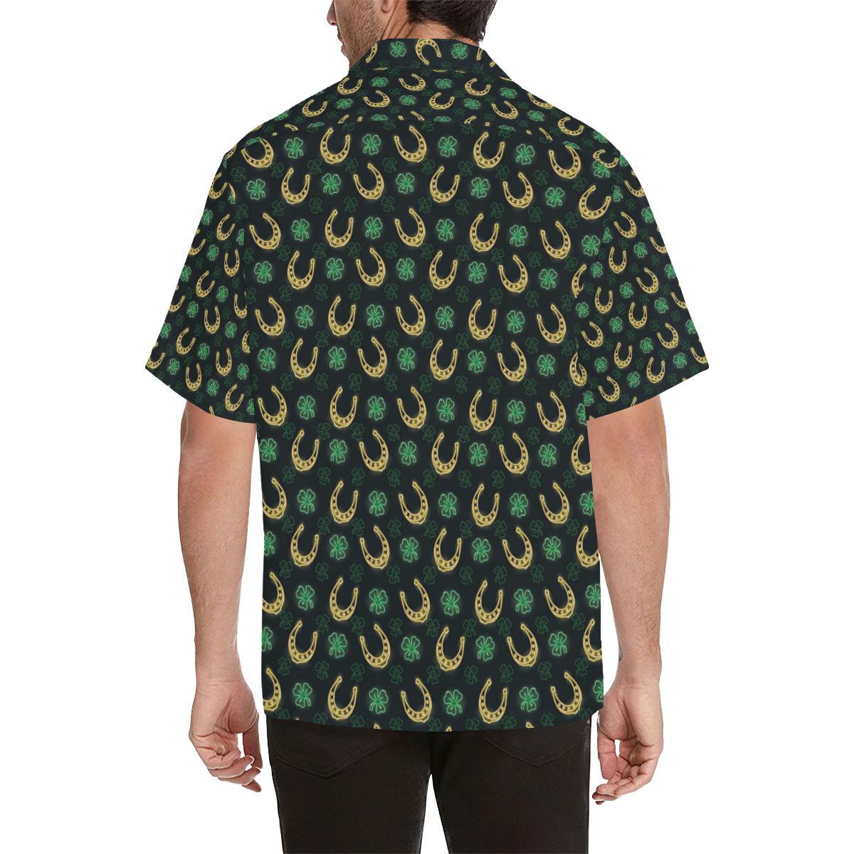 Horseshoes Pattern Print Design 04 Mens All Over Hawaiian Shirt