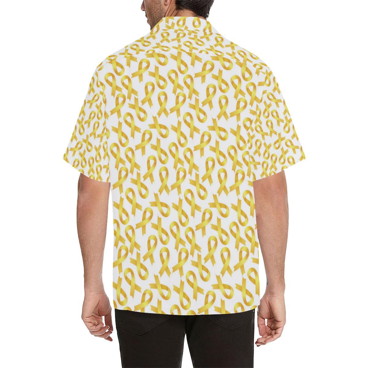 Childhood Cancer Pattern Print Design Hawaiian Shirt