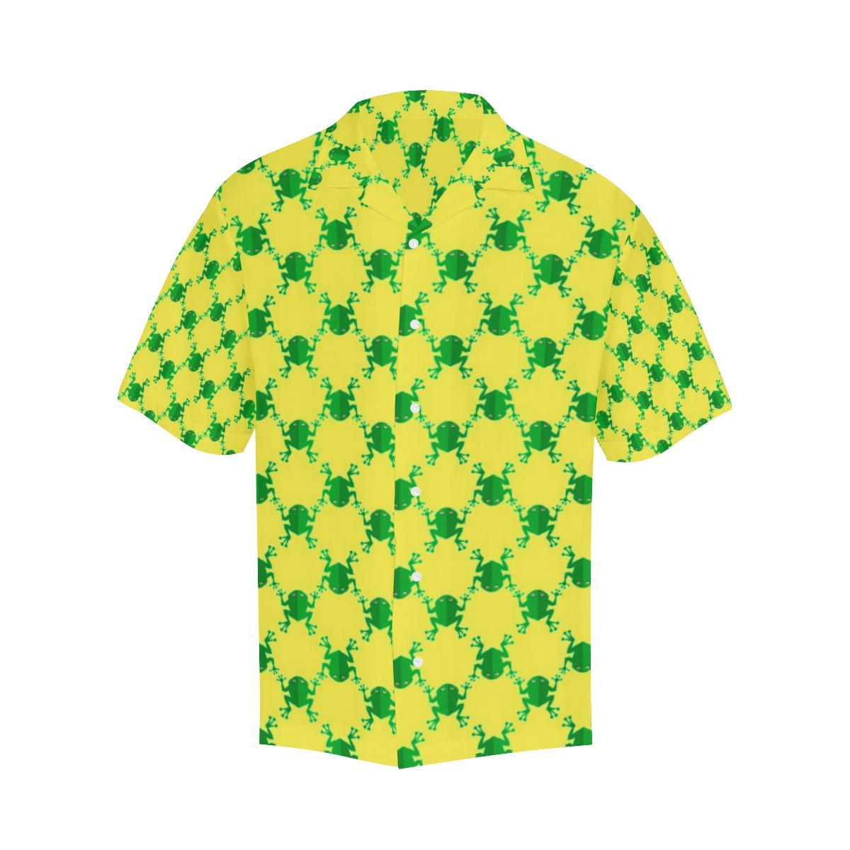 Frog Pattern Mens All Over Print Hawaiian Shirt