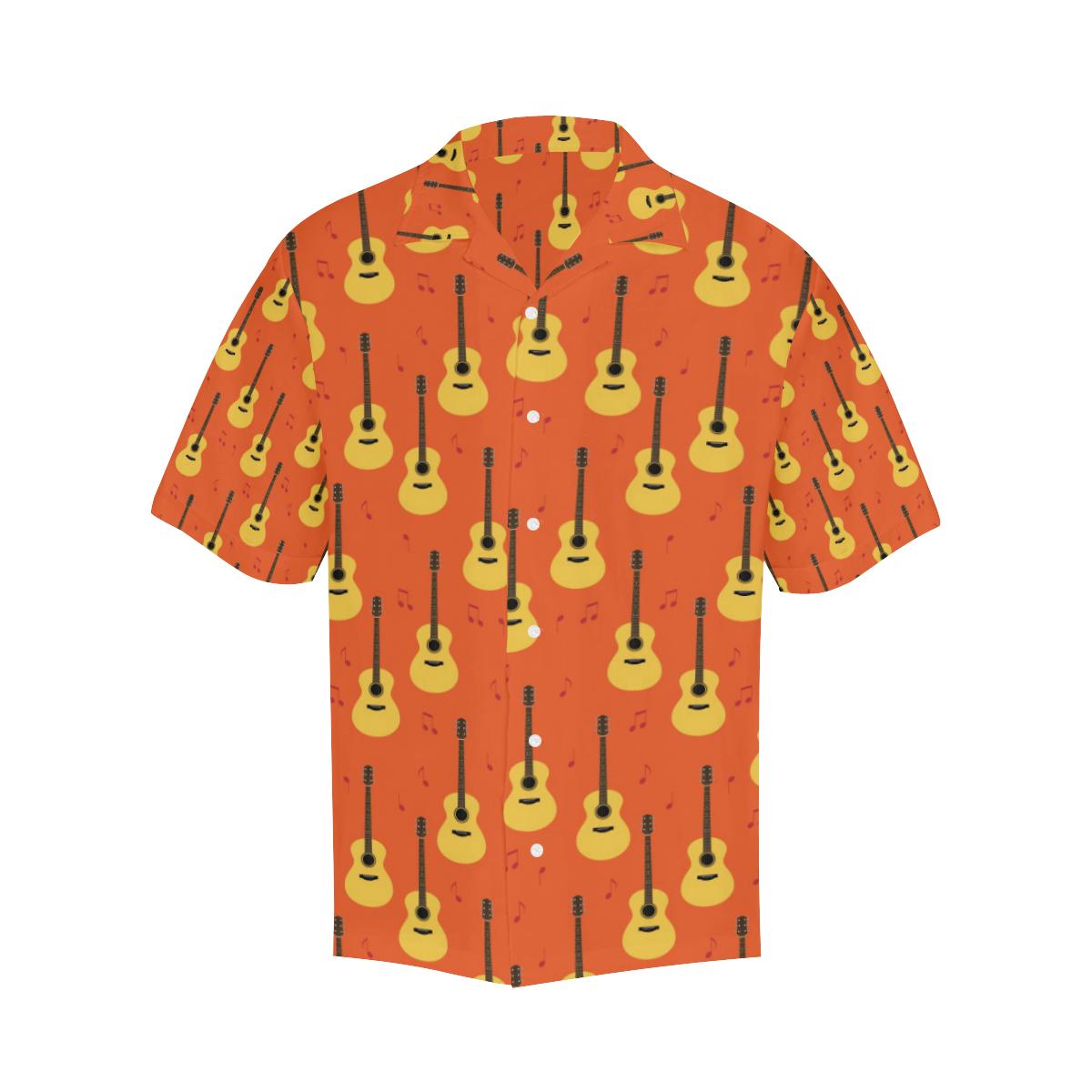 Classic Guitar Music Pattern Mens All Over Print Hawaiian Shirt