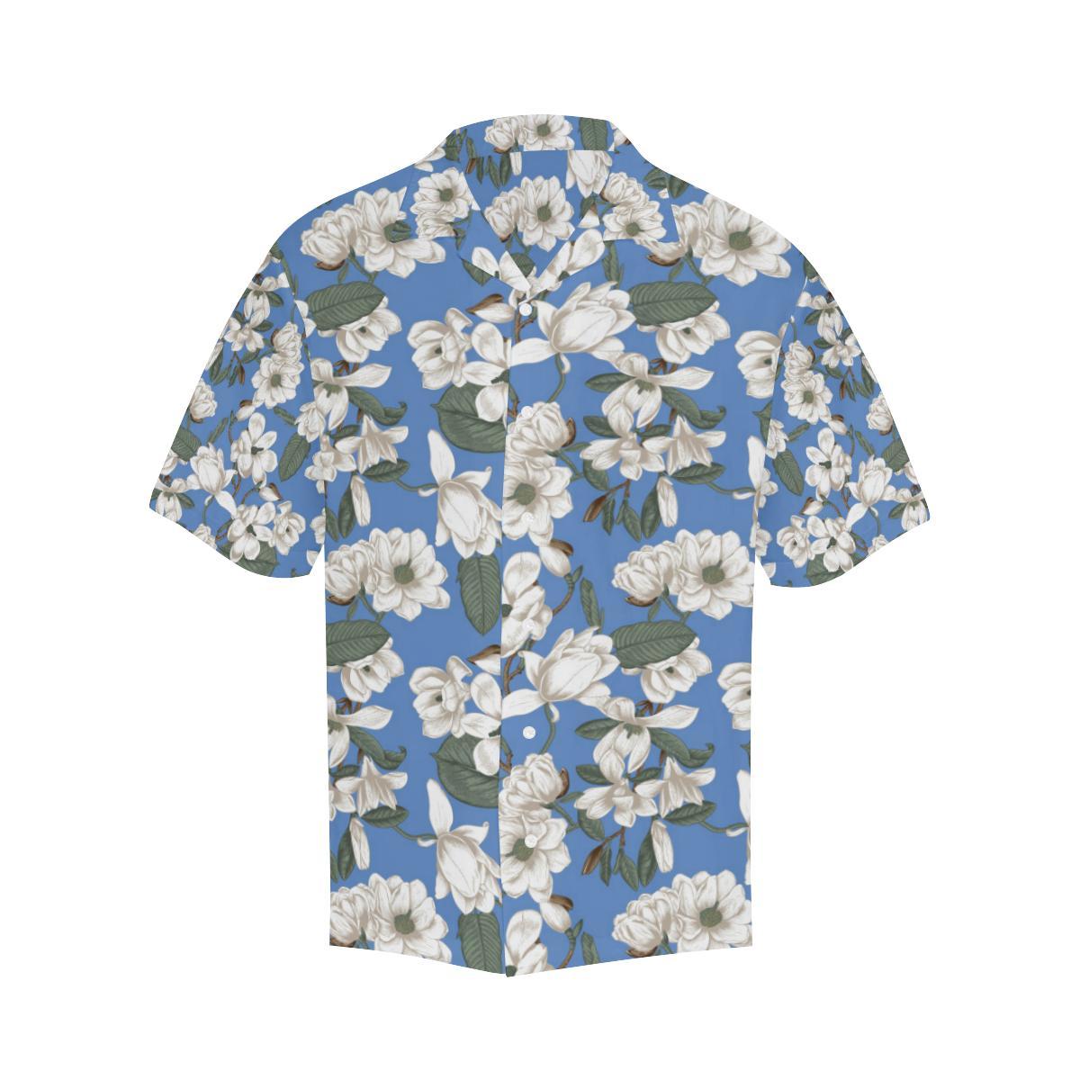 Magnolia Pattern Print Design Hawaiian Shirt