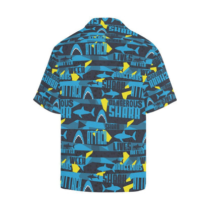 Shark Dangerous Mens All Over Print Hawaiian Shirt