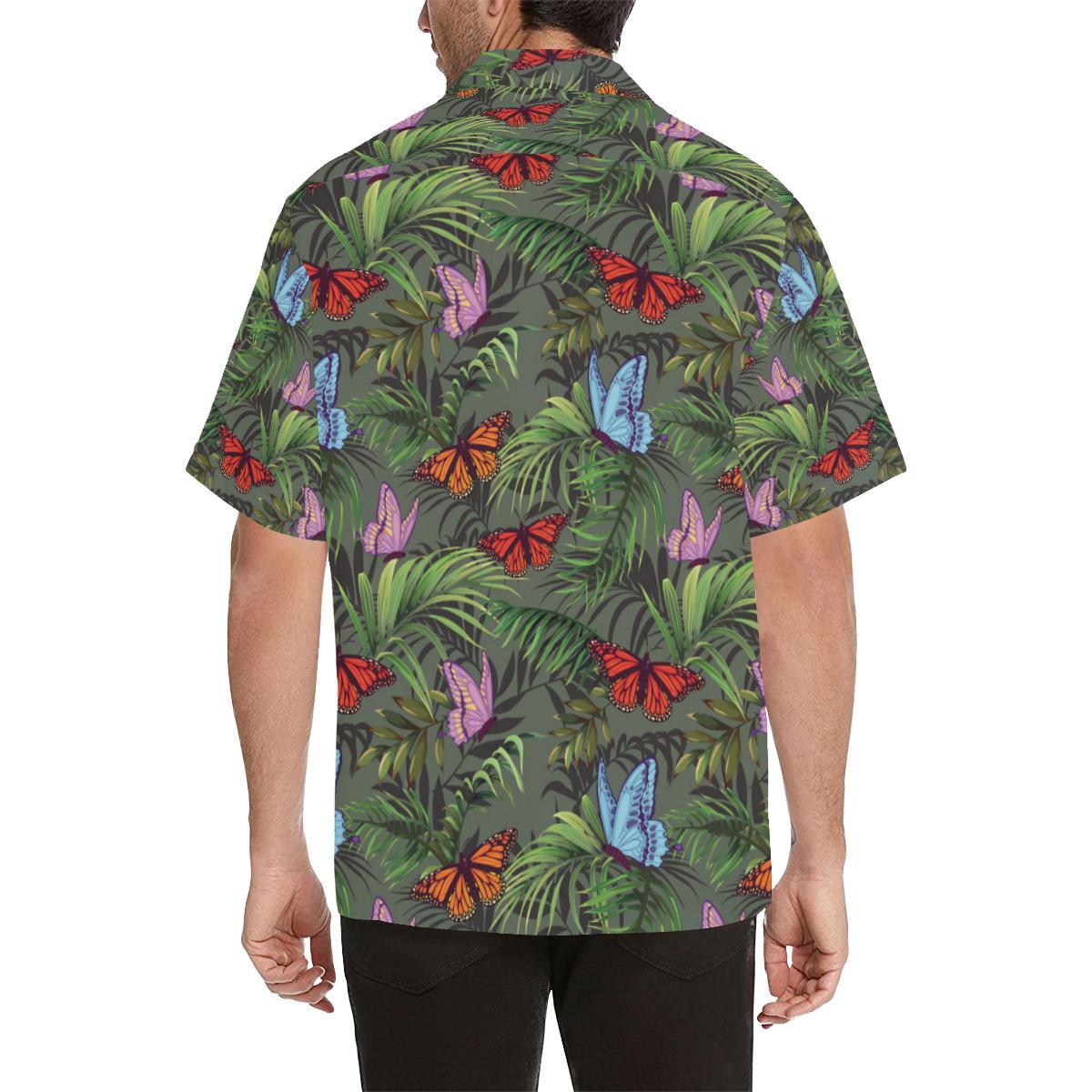 Monarch Butterfly Pattern Print Design Hawaiian Shirt