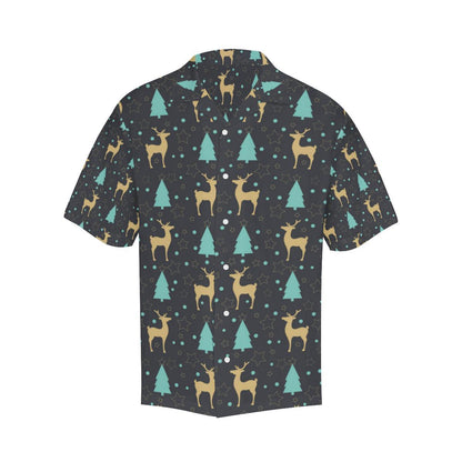 Deers Star Tree Pattern Mens All Over Print Hawaiian Shirt