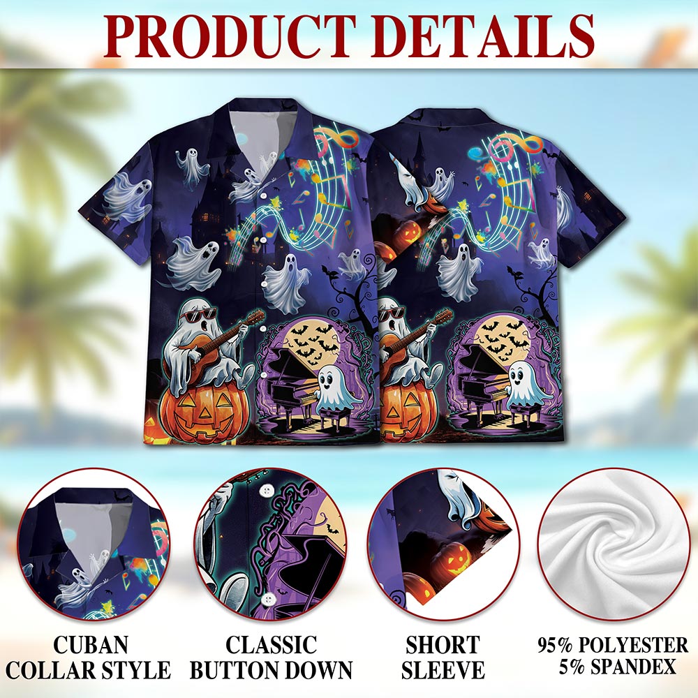 Music Night Hawaiian Shirt for Men, Button Down Aloha Shirt - Azhawaiian