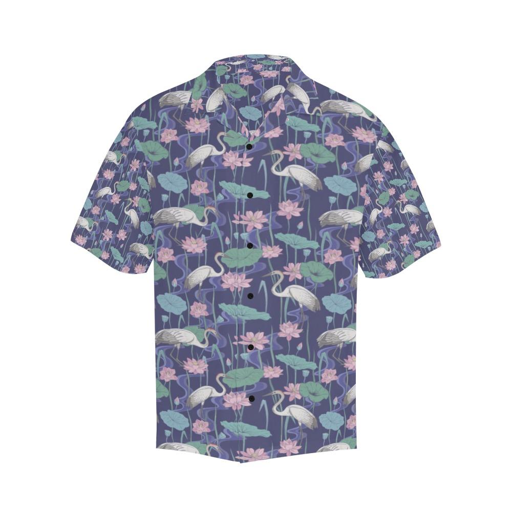 Water Lily Print Design Hawaiian Shirt