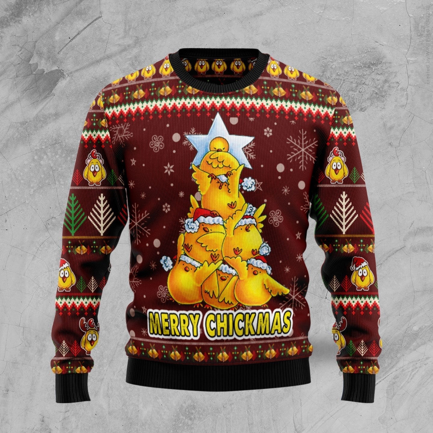 Merry Chickmas Ugly Christmas Sweater 