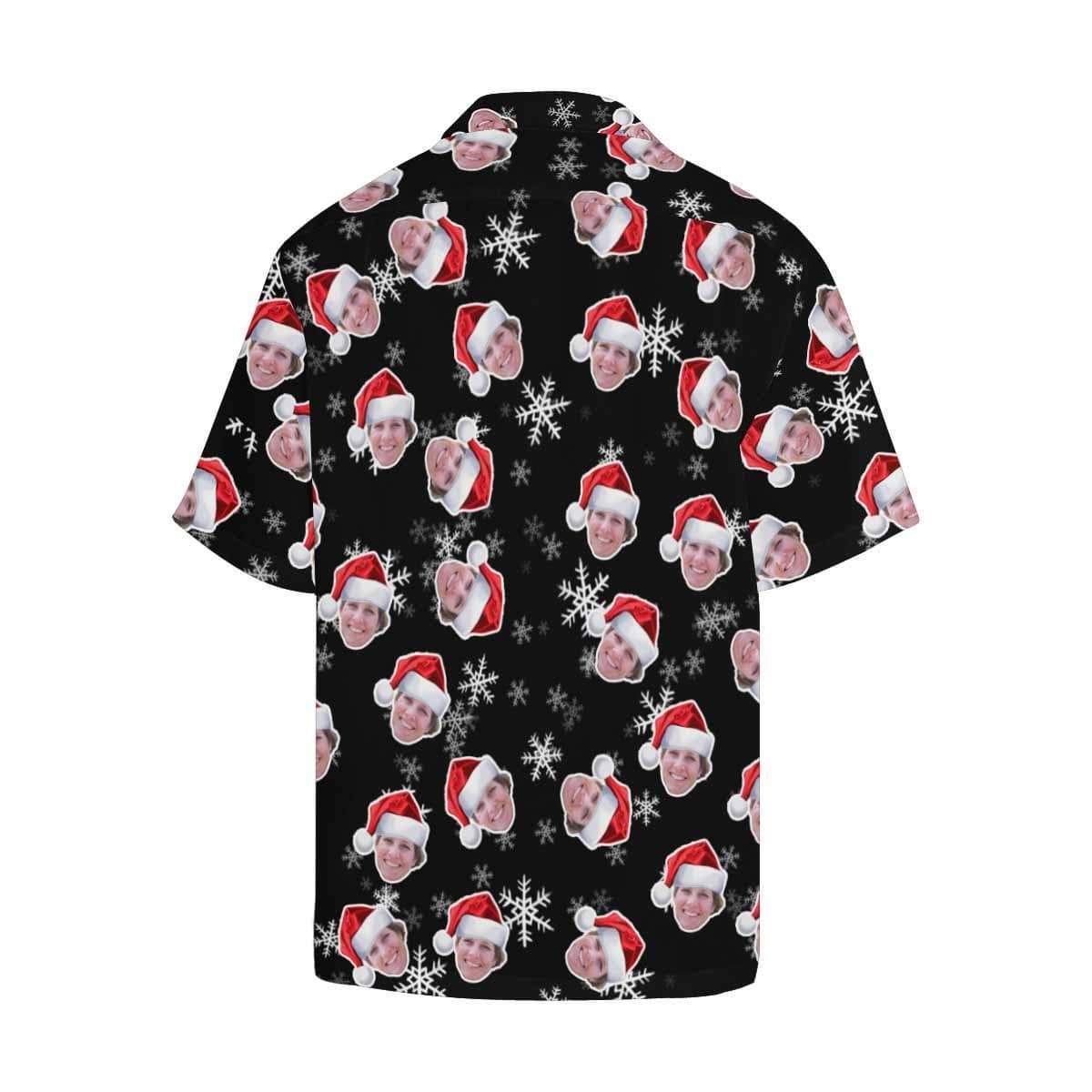 Custom Face Christmas Hats Men's Hawaiian Shirt