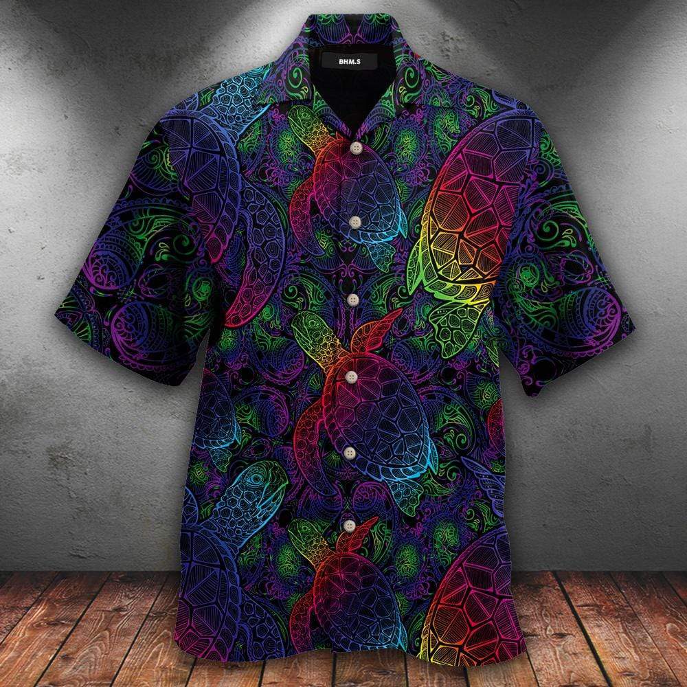 Mandala Turtle Colorful Hawaiian Shirts #DH