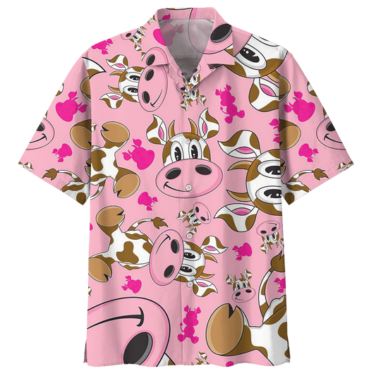 Cow  Pink Nice Design Unisex Hawaiian Shirt For Men And Women Dhc17063773