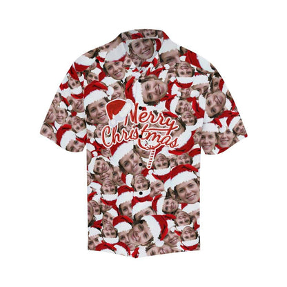 Custom Face Christmas For You Men's All Over Print Hawaiian Shirt