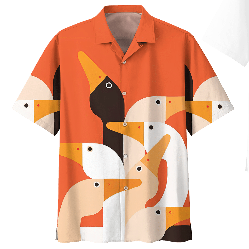 Duck  Orange Unique Design Unisex Hawaiian Shirt For Men And Women Dhc17063609