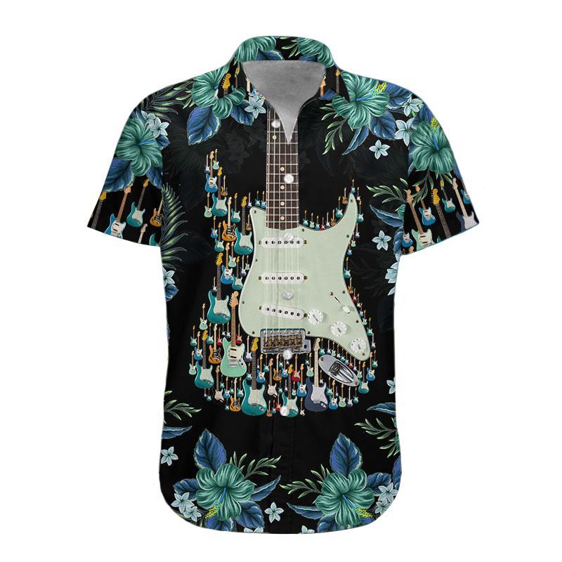  3D Electric Guitar Hawaii Shirt