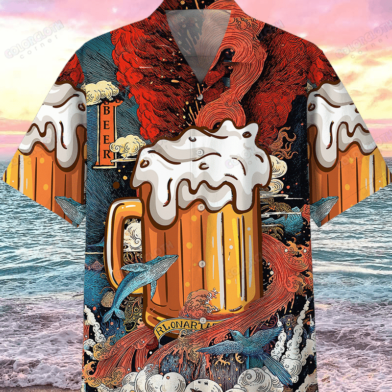 Enjoy A Japanese-Style Beer Aloha Hawaiian Shirts