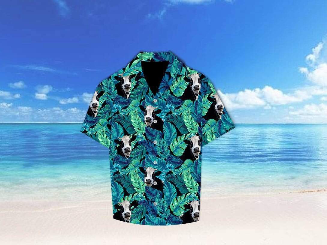 Simple Cow Tropical Hawaiian Aloha Shirts #188l