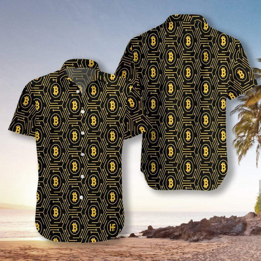 High Tech Bitcoin Cryptocurrency Hawaiian Shirt #V