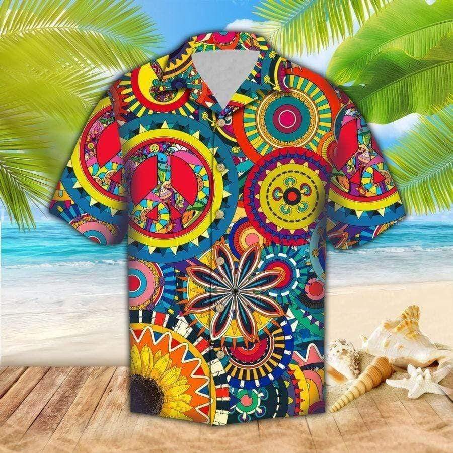 Hippie Colorful Summer Vibe Tropical Hawaiian Aloha Shirts #DH