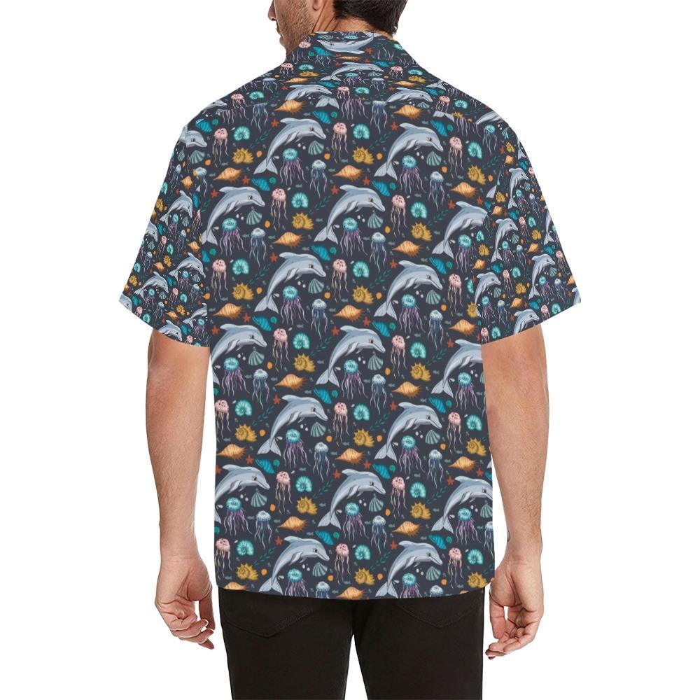 Underwater Dolphin Print Design Hawaiian Shirt