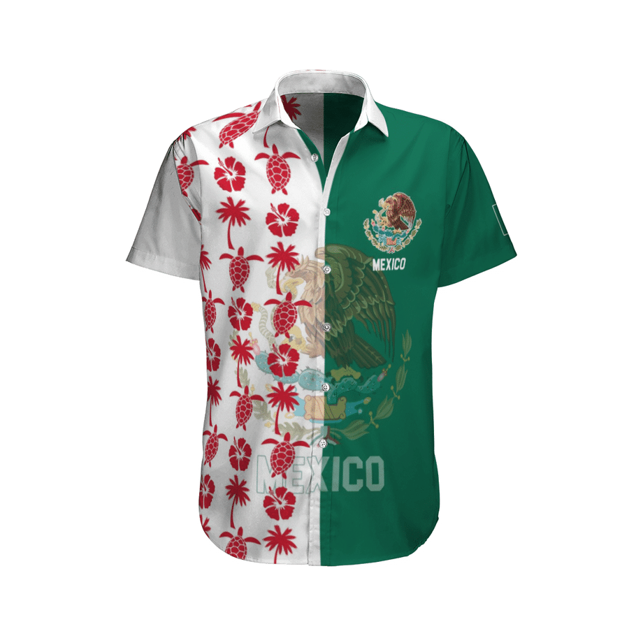 Hawaiian Aloha Shirts Mexico Turtle And Palm Tree