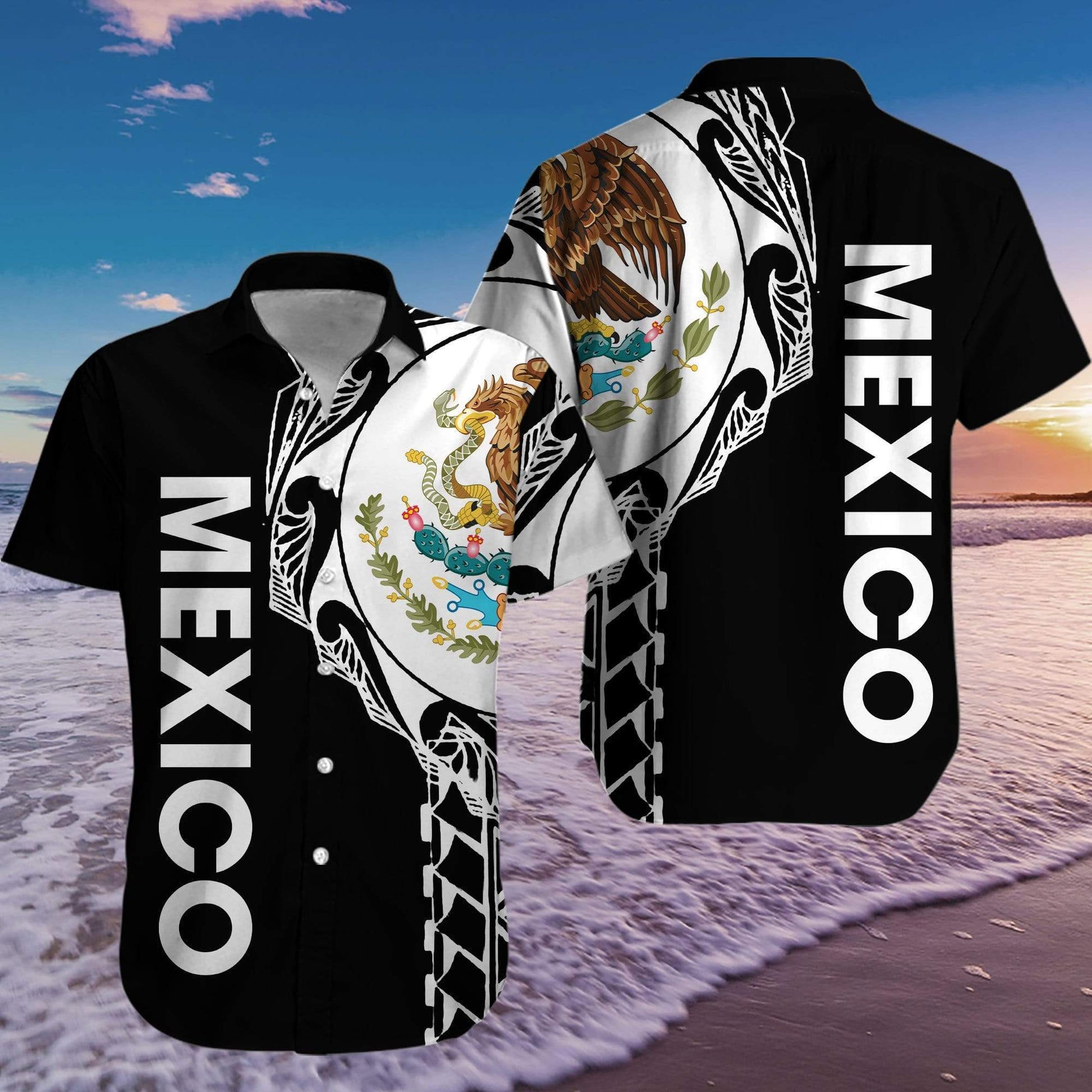 Hawaiian Aloha Shirts Mexico Black