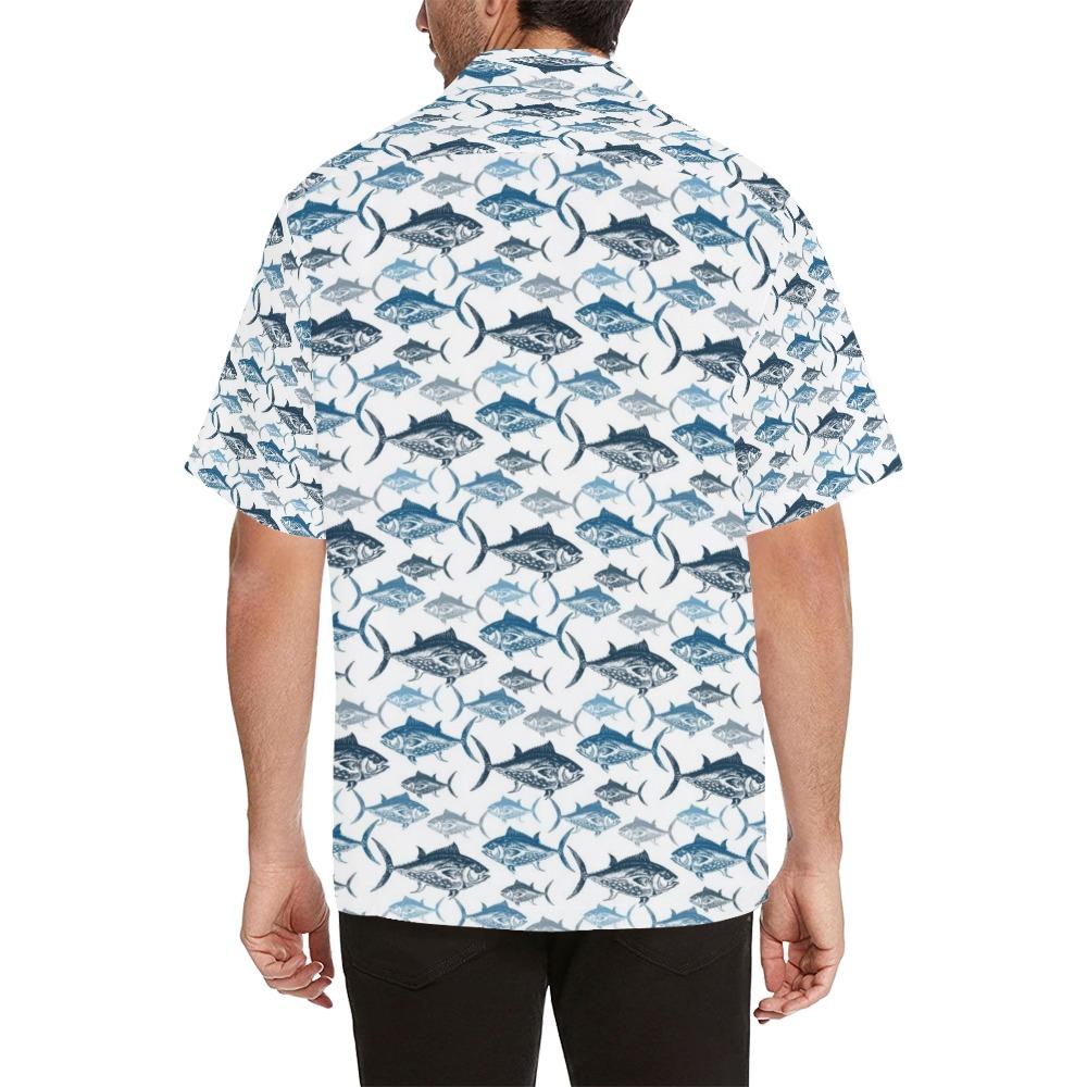 Tuna Fish Print Design Hawaiian Shirt