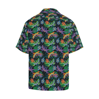 Gecko Colorful Pattern Print Design Hawaiian Shirt