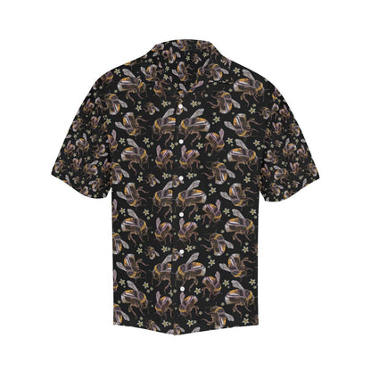 Bee Pattern Print Design Hawaiian Shirt