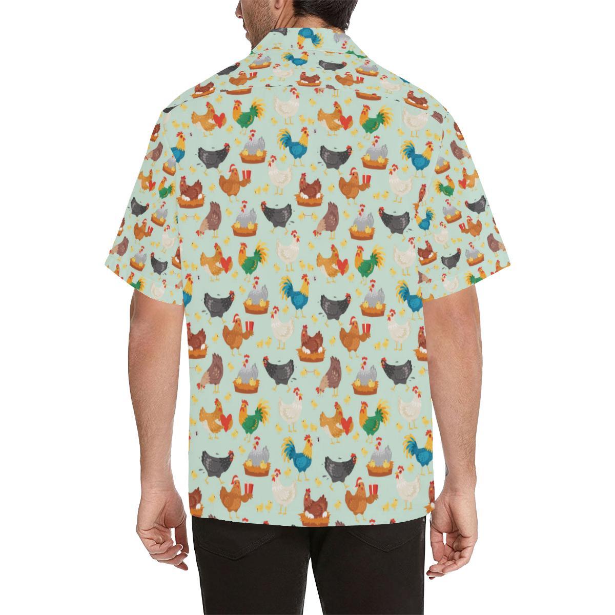 Chicken Pattern Print Design Hawaiian Shirt