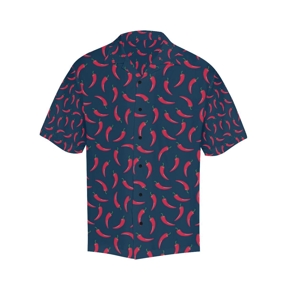 Chilli Pepper Pattern Print Design Hawaiian Shirt