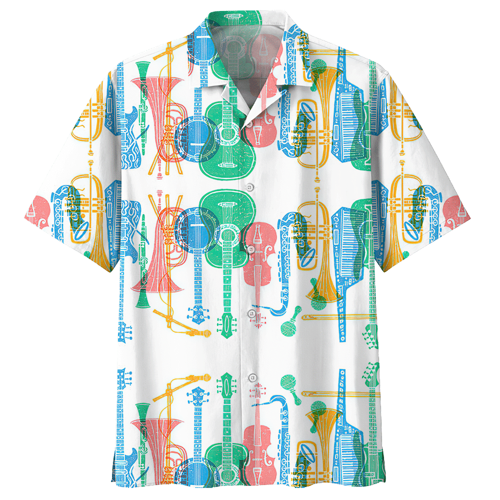 Guitar  White Amazing Design Unisex Hawaiian Shirt For Men And Women Dhc17063676