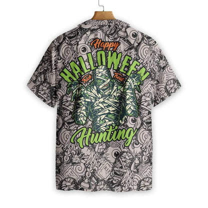 Happy Halloween The Mummy Hunting Trick Or Treat Hawaiian Aloha Shirts #DH