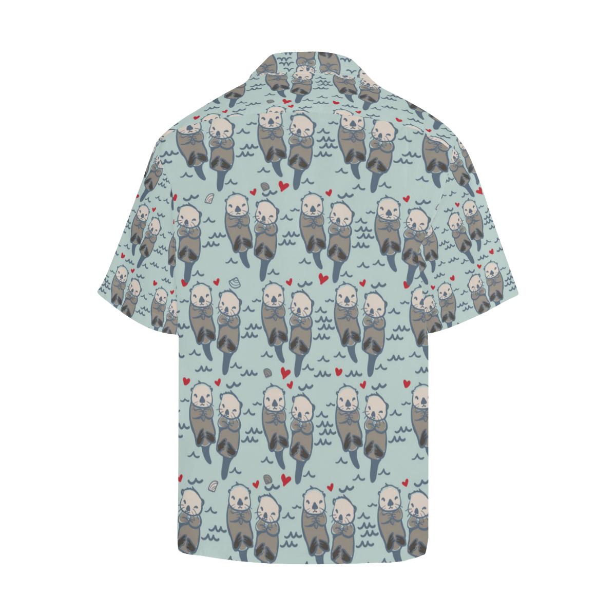 Sea Otter Pattern Print Design Hawaiian Shirt