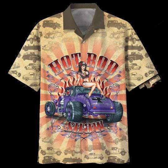 Hawaiian Aloha Shirts Hot Rod Hot Chick