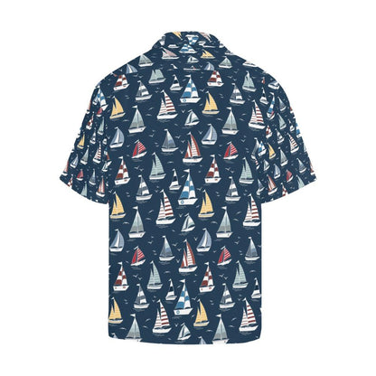 Sailboat Print Design Hawaiian Shirt