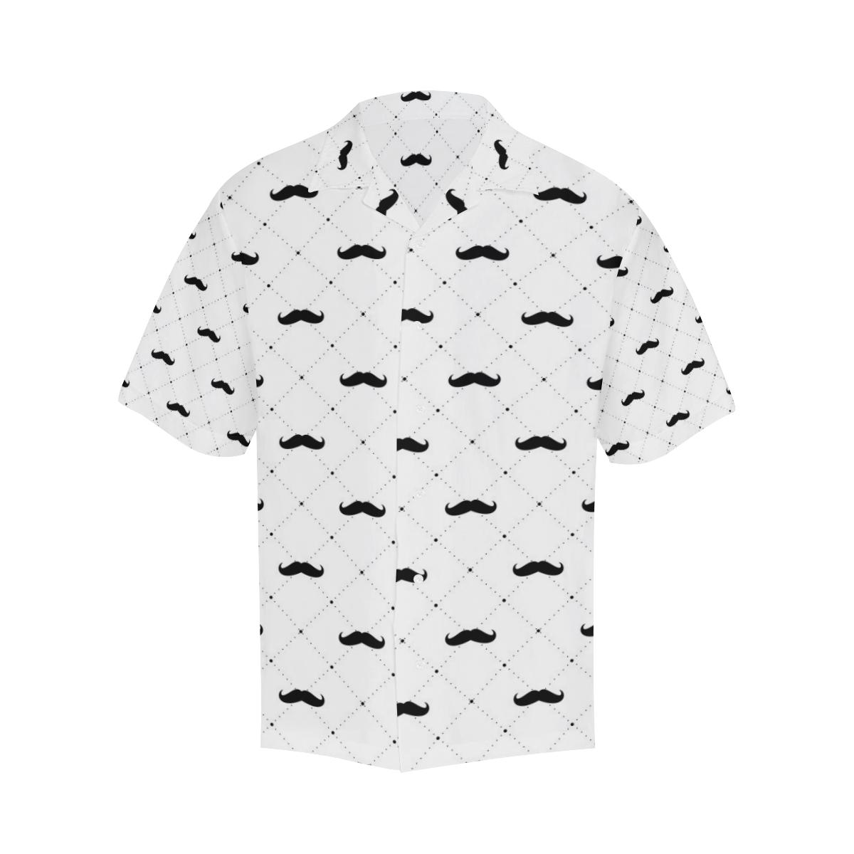 Mustache Beard Pattern Print Design 04 Mens All Over Hawaiian Shirt