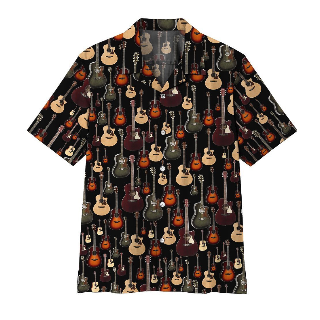  3D Acoustic Guitar Hawaii Shirt