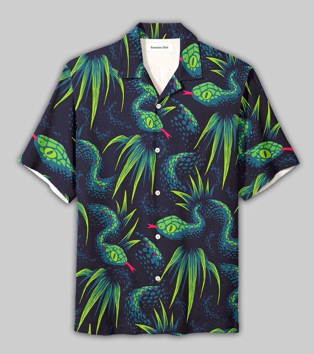 Tropical Forest Green Snake Hawaiian Unisex Shirts #DH