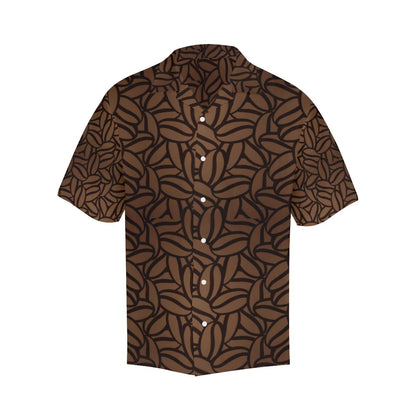 Coffee Bean Pattern Mens All Over Print Hawaiian Shirt
